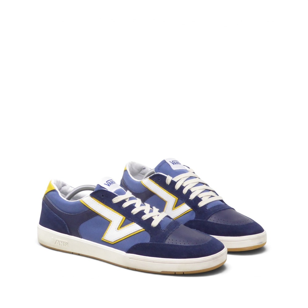 Vans Mens Lowland CC Serio Collection Low Top Sneaker Blue Yellow ComfyCush 11.5